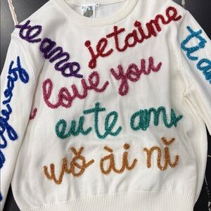 QUEEN OF SPARKLES Multicolor Embroidered Sweater